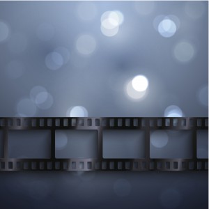 Cinema background with film strip